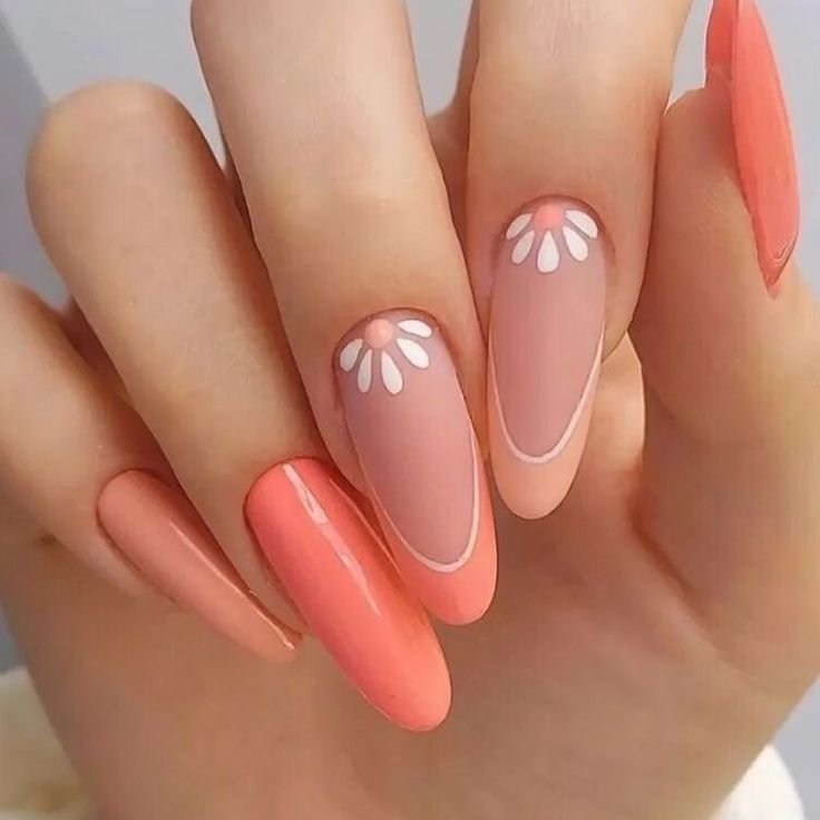 Latest Nail Art Designs Gallery peach-soft-nails-art-beautful-design